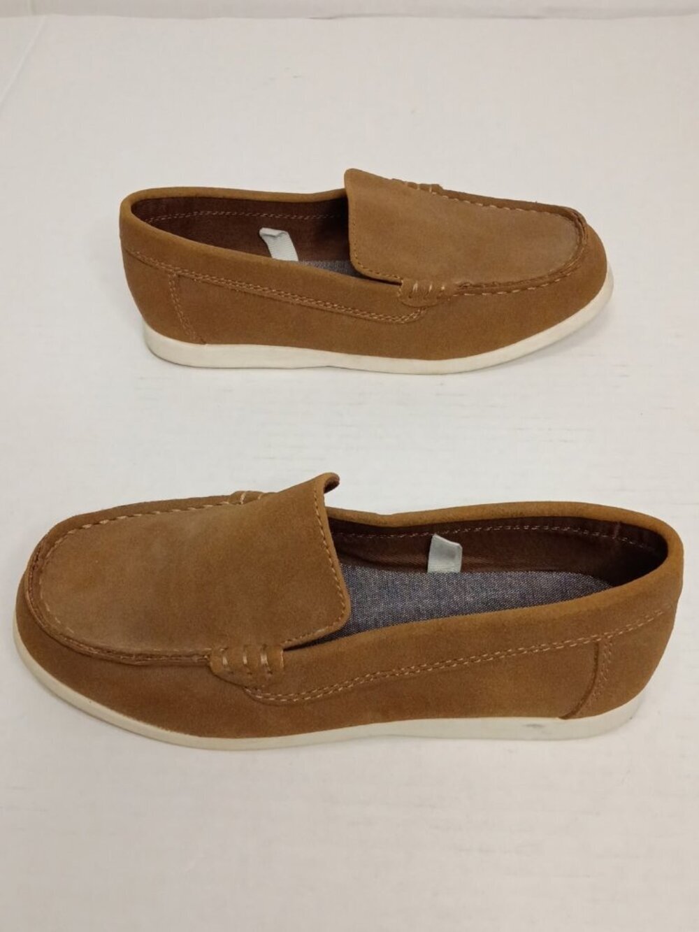 Cat & Jack Boys Alden Faux Suede Slip-On Loafers Size 13 Cognac - Picture 4 of 7